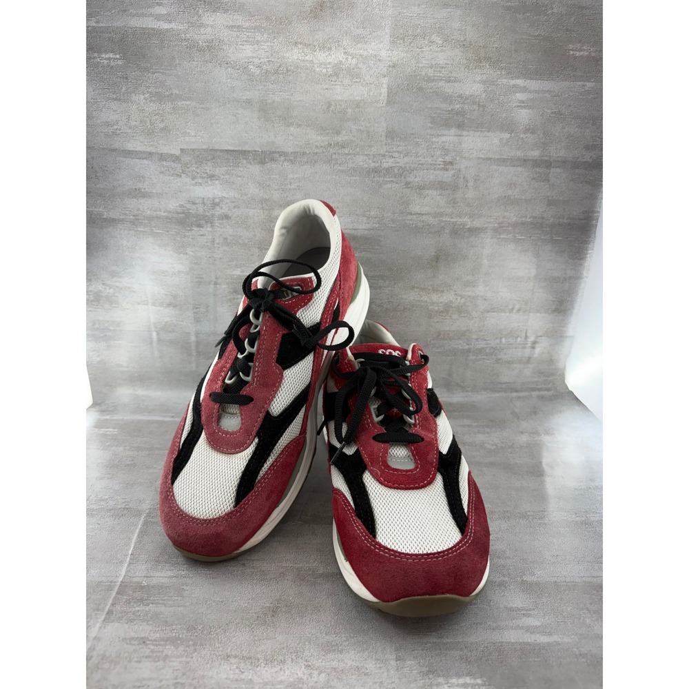 SAS Journey Men Sz 11 M Red White Black Suede Mesh Walking Sneakers USA Made